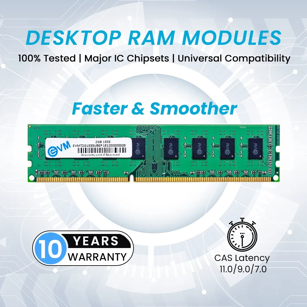 EVM Desktop Ram 2GB DDR3 1333Mhz view 4